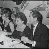 Judy Garland and Mark Herron [center] at opening night of the stage production Flora, the Red Menace