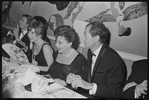 Judy Garland and Mark Herron [center] at opening night of the stage production Flora, the Red Menace