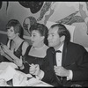 Judy Garland and Mark Herron [center] at opening night of the stage production Flora, the Red Menace