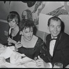 Judy Garland and Mark Herron [center] at opening night of the stage production Flora, the Red Menace