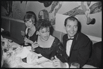 Judy Garland and Mark Herron [center] at opening night of the stage production Flora, the Red Menace