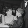 Liza Minnelli [center] at opening night of the stage production Flora, the Red Menace