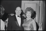 Ethel Merman [right] at opening night of the stage production Flora, the Red Menace