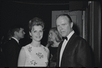 Lee Remick [left] at the opening night of the stage production Flora, the Red Menace