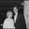 Anthony Perkins [right] at the opening night of stage production Flora, the Red Menace