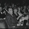 Ed Sullivan at the opening night for the stage production Flora, the Red Menace