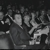 Ed Sullivan at opening night of the stage production Flora, the Red Menace