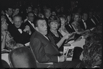 Ed Sullivan at opening night of the stage production Flora, the Red Menace