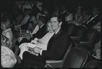 Anthony Perkins [center] at the opening night of stage production Flora, the Red Menace