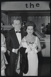 Joan Bennett [far right] and unidentified others at the opening night for the stage production Flora, the Red Menace