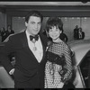 Lee Theodore [right] and unidentified at opening night of the stage production Flora, the Red Menace