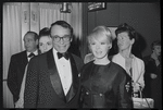 Joey Heatherton [right foreground] and unidentified others at opening night of the stage production Flora, the Red Menace