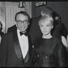 Joey Heatherton [right foreground] and unidentified others at opening night of the stage production Flora, the Red Menace