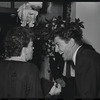 Mark Herron, Judy Garland and Farley Granger at opening night of the stage production Flora, the Red Menace