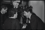 Mark Herron, Judy Garland and Farley Granger at opening night for the stage production Flora, the Red Menace