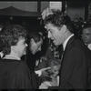 Judy Garland, Mark Herron, Celeste Holm and Farley Granger at opening night for the stage production Flora, the Red Menace