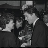 Judy Garland, Mark Herron, Celeste Holm and Farley Granger at opening night of the stage production Flora, the Red Menace