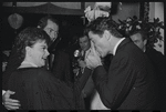 Judy Garland, Mark Herron and Farley Granger at opening night for the stage production Flora, the Red Menace