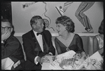 Arlene Francis [center right] and unidentified others at opening night of the stage production Flora, the Red Menace