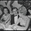Arlene Francis [left] and unidentified others at opening night of the stage production Flora, the Red Menace