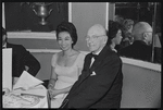 Joy Valderrama and George Abbott at opening night of the stage production Flora, the Red Menace