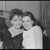 Judy Garland and Liza Minnelli at opening night of the stage production Flora, the Red Menace