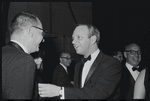 Harold Prince [center] at opening night of the stage production Flora, the Red Menace