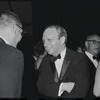 Harold Prince [center] at opening night of the stage production Flora, the Red Menace