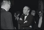 Harold Prince [center] at opening night for the stage production Flora, the Red Menace