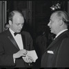 Harold Prince [center] at opening night of the stage production Flora, the Red Menace