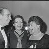 Vincente Minnelli, Liza Minnelli and Judy Garland at opening night of the stage production Flora, the Red Menace