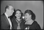 Vincente Minnelli, Liza Minnelli and Judy Garland at opening night of the stage production Flora, the Red Menace