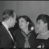 Vincente Minnelli, Liza Minnelli and Judy Garland at opening night for the stage production Flora, the Red Menace