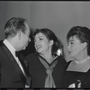 Vincente Minnelli, Liza Minnelli and Judy Garland at opening night of the stage production Flora, the Red Menace