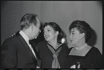 Vincente Minnelli, Liza Minnelli and Judy Garland at opening night of the stage production Flora, the Red Menace