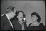 Vincente Minnelli, Liza Minnelli and Judy Garland at opening night of the stage production Flora, the Red Menace