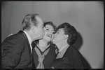 Vincente Minnelli, Liza Minnelli and Judy Garland at opening night for the stage production Flora, the Red Menace