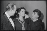 Vincente Minnelli, Liza Minnelli and Judy Garland at opening night of the stage production Flora, the Red Menace