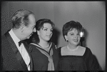 Vincente Minnelli, Liza Minnelli and Judy Garland at opening night for the stage production Flora, the Red Menace