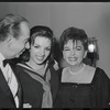 Vincente Minnelli, Liza Minnelli and Judy Garland at opening night of the stage production Flora, the Red Menace