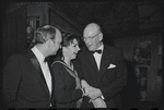 Harold Prince, Liza Minnelli and George Abbott at opening night of the stage production Flora, the Red Menace