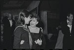 Liza Minnelli and Judy Garland at opening night of the stage production Flora, the Red Menace