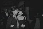 Liza Minnelli and Judy Garland at opening night for the stage production Flora, the Red Menace