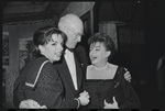 Liza Minnelli, George Abbott and Judy Garland at opening night for the stage production Flora, the Red Menace