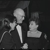 Liza Minnelli, George Abbott and Judy Garland at opening night of the stage production Flora, the Red Menace