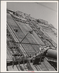 Shasta Dam, Shasta County, California. Face of the dam under construction