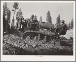 Grant County, Oregon. Malheur National Forest. Caterpillar tractor used in lumbering