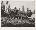 Grant County, Oregon. Malheur National Forest. Caterpillar tractor used in lumbering