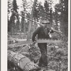 Grant County, Oregon. Malheur National Forest. Lumberjack with his tools