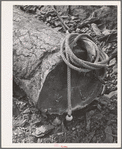 Grant County, Oregon. Malheur National Forest. The day's work is done at logging camp